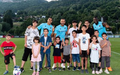 I calciatori della Sampdoria hanno incontrato i bambini afghani di Edolo